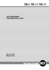 RCF TD240 User Manual
