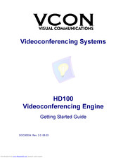 VCON HD100 Getting Started Manual