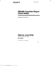 Sony Dream Machine ICF-C620 Operating Instructions Manual