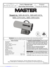 Master MH-150V-GFA User's Manual And Operating Instructions