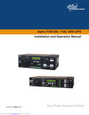 Alpha Novus FXM 2000 Installation And Operation Manual