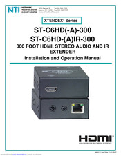 NTI XTENDEX ST-C6HD-AIR-300 Installation And Operation Manual