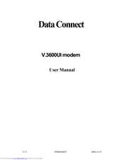 Data Connect V.3600UI User Manual