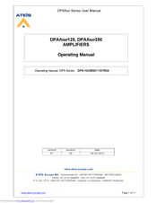 Ateis DPAfour125 Operating Manual