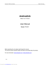 Artway Tech Androstick FV-D11 User Manual