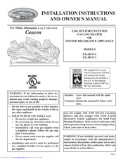 White Mountain Hearth Canyon LX-24CF-1 Installation Instructions And Owner's Manual