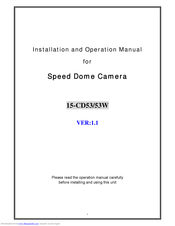 COP Security 15-CD53W Installation And Operation Manual