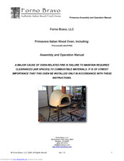 Forno Bravo Primavera60 (SKUFP60) Assembly And Operation Manual