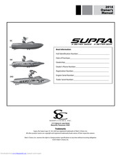 Skier's Choice Supra 2013 Owner's Manual