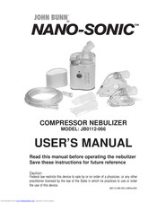 John Bunn JB0112-066 NANO-SONIC User Manual