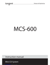 Tangent MCS-600 Instruction Manual