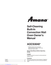 Amana EvenAir AOCS3040 Owner's Manual
