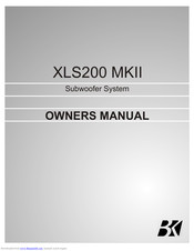 BK Precision XLS200 MKII Owner's Manual