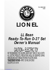 Lionel LL Bean Ready-To-Run O-27 Set Owner's Manual