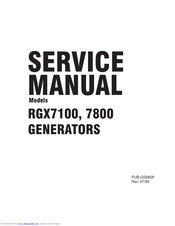 Robin America RGX7800 Service Manual
