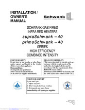 Schwank supraSchwank - 40 SERIES Installation And Owner's Manual