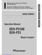 Pioneer DEH-P31 Operation Manual