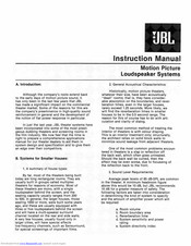 JBL 4673 Instruction Manual