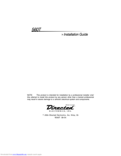 Directed Electronics 560T Installation Manual