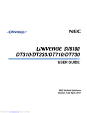 NEC Univerge SV8100 DT310 User Manual