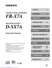 Onkyo FR-X7A Instruction Manual
