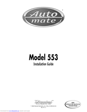 Auto Mate 553 Installation Manual