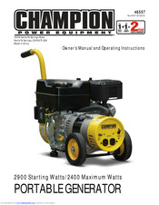 Champion 46557 Owner's Manual And Operating Instructions