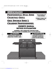 Brinkmann professional Dual zone charcoal grill Owner's Manual