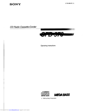 Sony CFD-970 Operating Instructions Manual