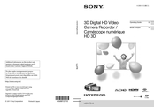 Sony HDR-TD10 Operating Manual