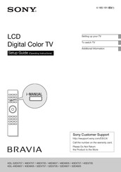 Sony Bravia KDL-46EX605 Setup Manual