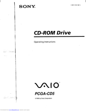 Sony Vaio PCGA-CD5 Operating Instructions Manual