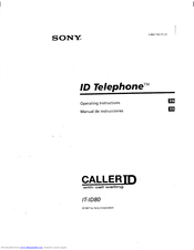 Sony IT-ID80 Operating Instructions Manual