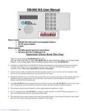 USP EM-900 WA User Manual