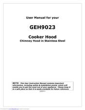 Think Appliances GEH9023 User Manual