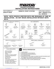 Mazda 0000-8F-N02B Installation Instructions Manual