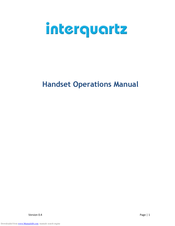 Interquartz Handset Operation Manual