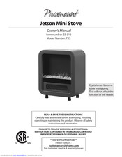 Paramount Fitness Jetson Mini Stove FX3 Owner's Manual