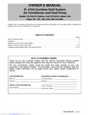 International Comfort Products DLF4A Owner's Manual