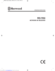 Sherwood RD-705i Operating Instructions Manual