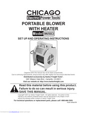 Chicago Electric 96503 Set Up And Operating Instructions Manual