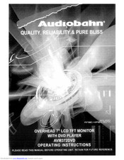 Audiobahn AVM372DVD Operating Instructions Manual
