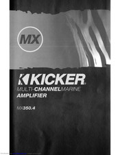 Kicker MX350.4 Quick Manual