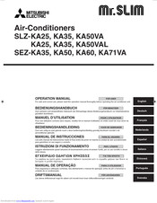 Mitsubishi Electric Mr.SLIM SEZ-KA35VA Operation Manual