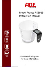 Ade Franca KE919 Instruction Manual