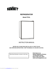 Summit FF32L Instruction Manual