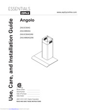 Zephyr Angolo ZAG-E30AG Use, Care And Installation Manual