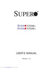 Supero Supero X7DA8plus User Manual