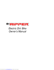 Global Inc eRIPPER Owner's Manual