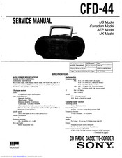 Sony CFD-44 Service Manual